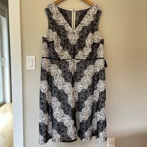 NWT Adrianna Papell Lace Cocktail Dress Size 22W Formal Special Occasion Lined